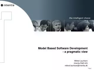 Model Based Software Development - a pragmatic view