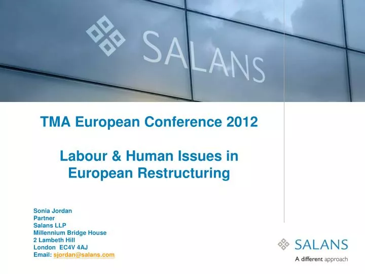 tma european conference 2012 labour human issues in european restructuring