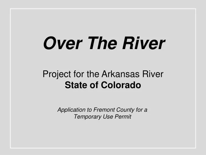 application to fremont county for a temporary use permit