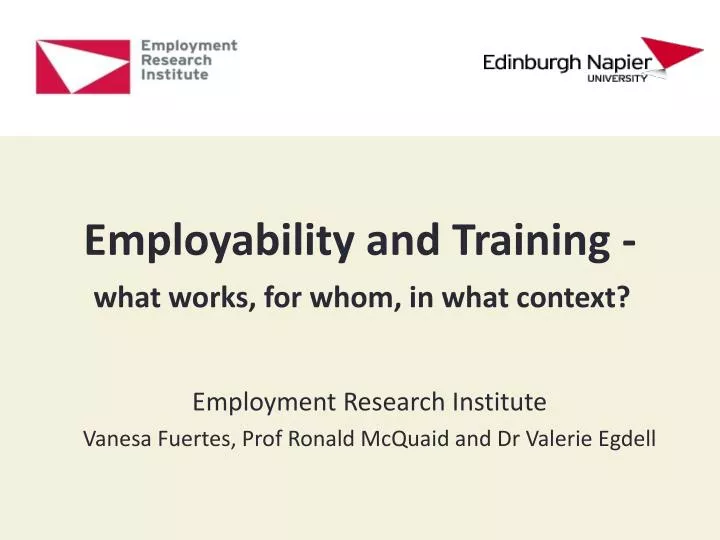 employability and training