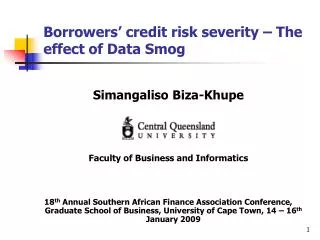 Borrowers’ credit risk severity – The effect of Data Smog