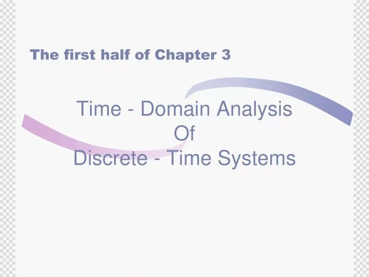 time domain analysis of discrete time systems