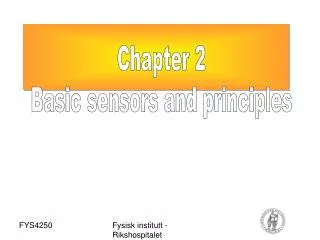 Chapter 2 Basic sensors and principles
