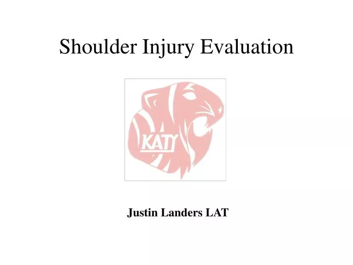 shoulder injury evaluation