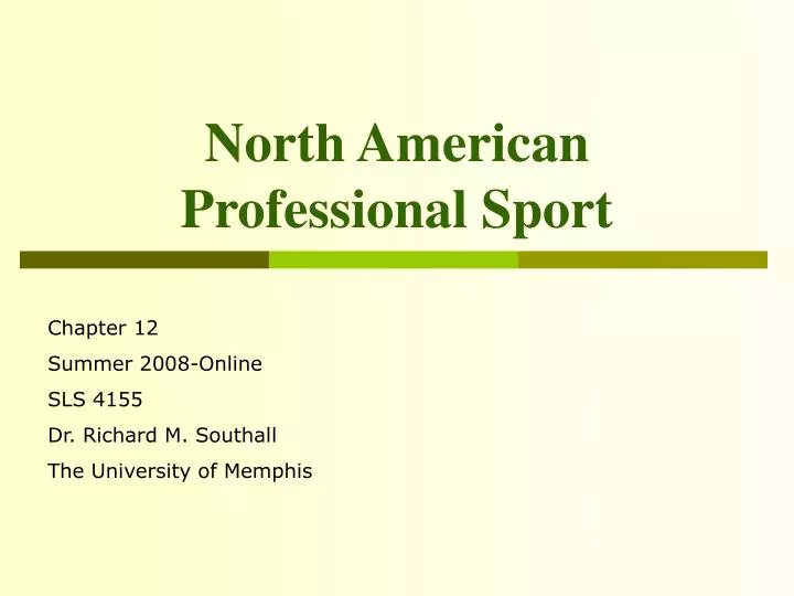 north american professional sport