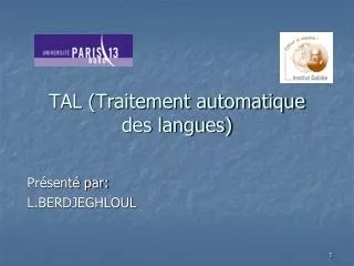 TAL (Traitement automatique des langues)