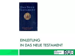 einleitung in das neue testament