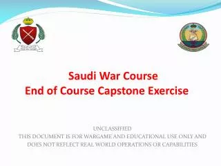 Saudi War Course End of Course Capstone Exercise