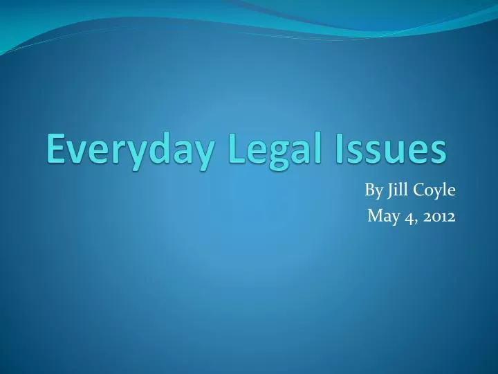 everyday legal issues