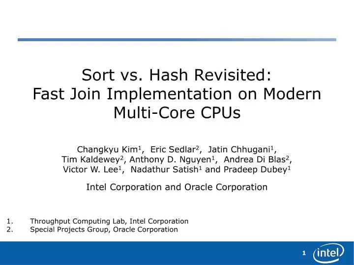 sort vs hash revisited fast join implementation on modern multi core cpus