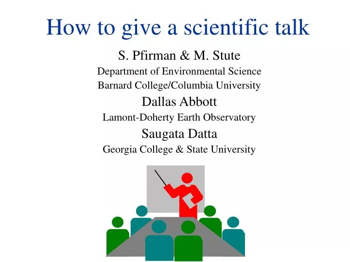 how to give a scientific talk