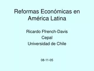 Reformas Económicas en América Latina