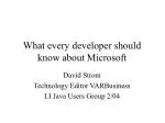What every developer should know about Microsoft - slide 1