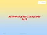 Auswertung des Zuchtjahres 2012 - slide 1