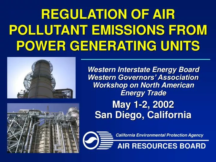 regulation of air pollutant emissions from power generating units