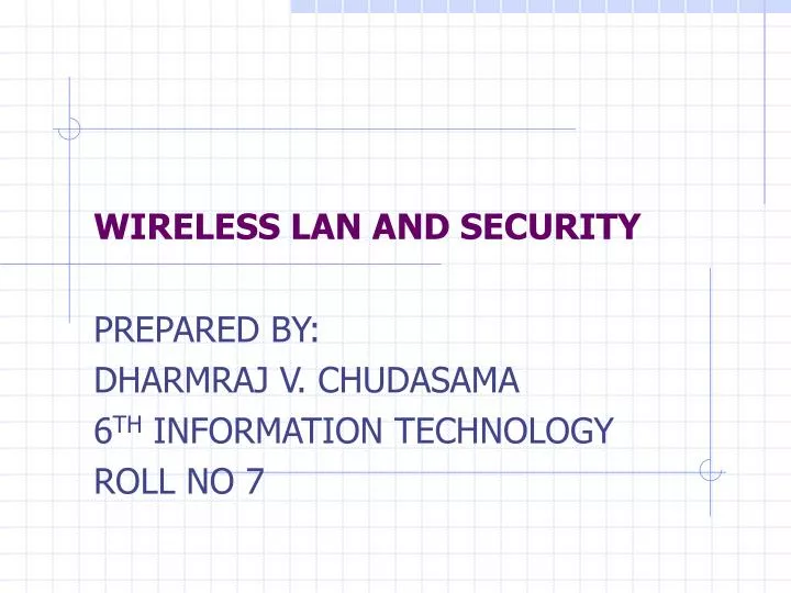wireless lan and security
