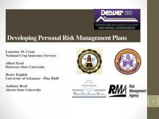 Developing Personal Risk Management Plans