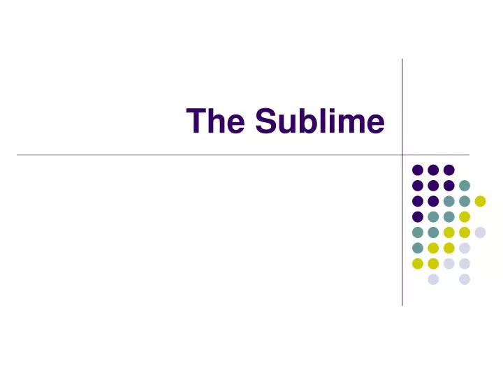 the sublime