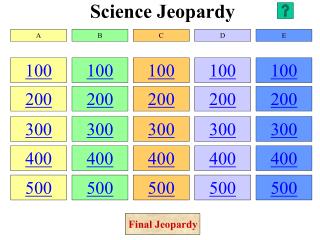 science jeopardy