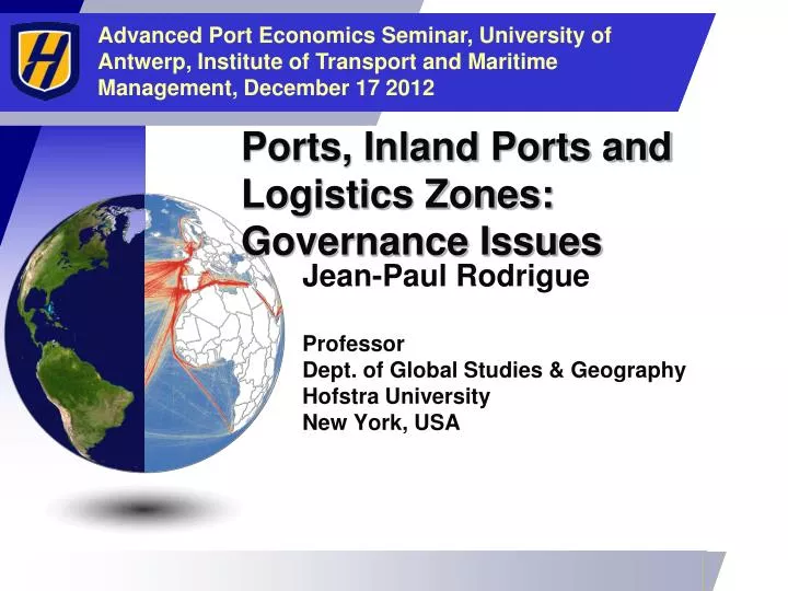 ports inland ports and logistics zones governance issues