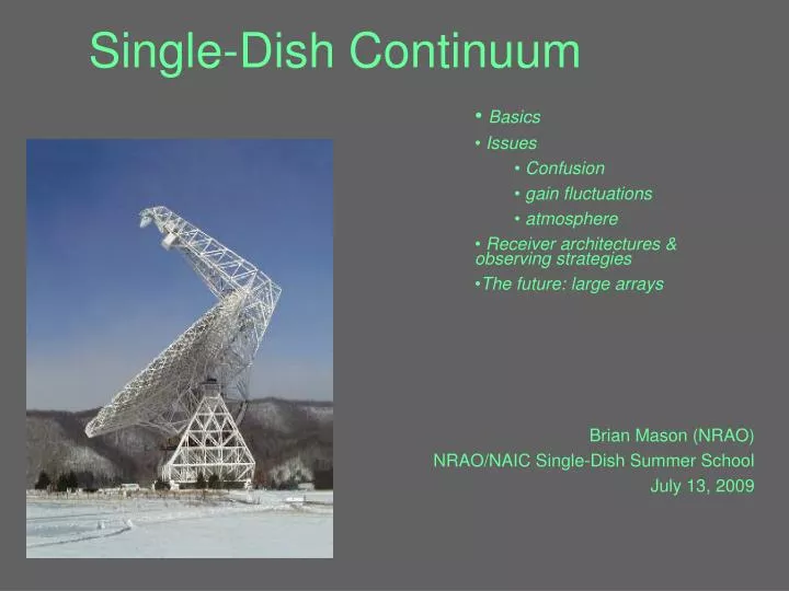 single dish continuum
