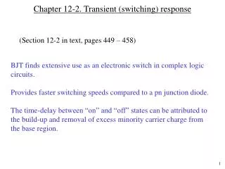 Chapter 12-2. Transient (switching) response