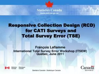 Responsive Collection Design (RCD) for CATI Surveys and Total Survey Error (TSE)