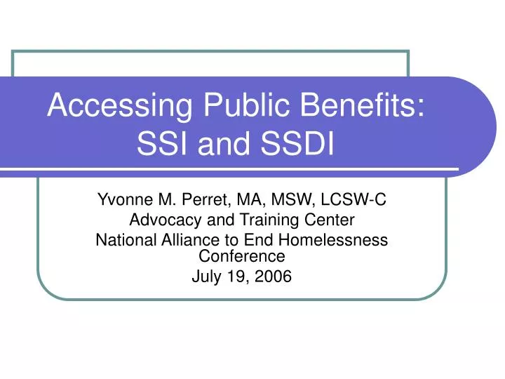 accessing public benefits ssi and ssdi