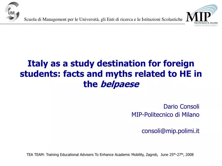 italy as a study destination for foreign students facts and myths related to he in the belpaese
