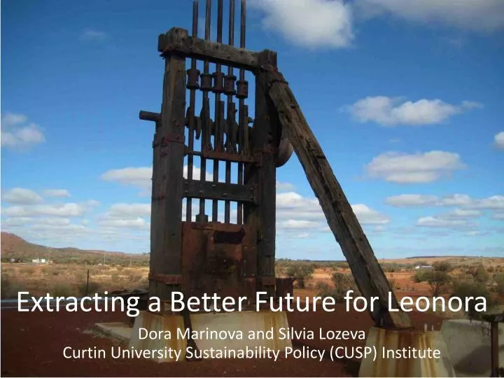 extracting a better future for leonora