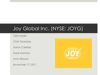 Joy Global Inc. (NYSE: JOYG)