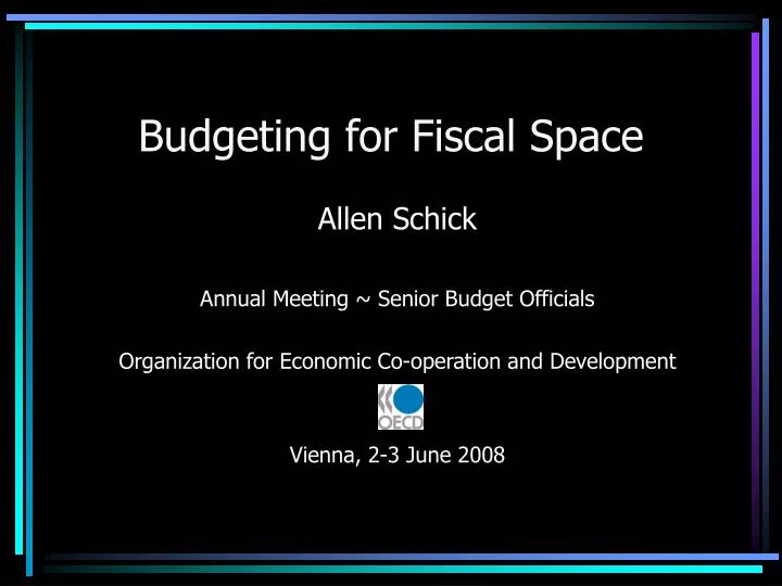 budgeting for fiscal space