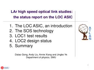 LAr high speed optical link studies: the status report on the LOC ASIC