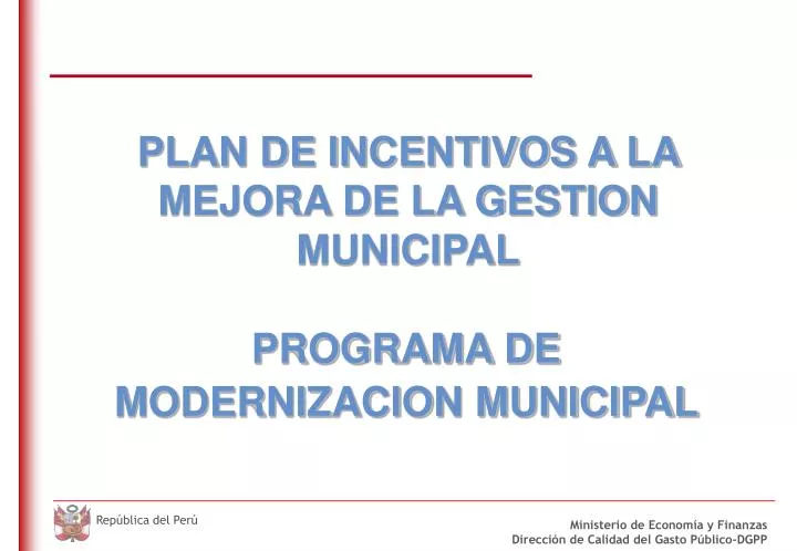 programa de modernizacion municipal