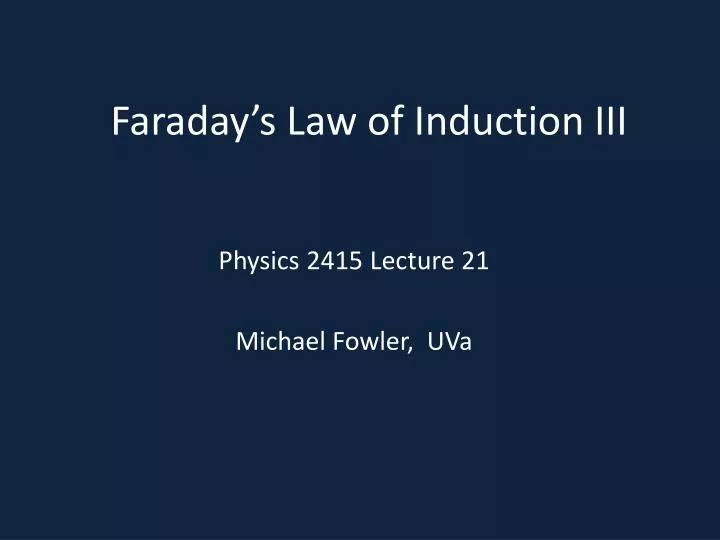 faraday s law of induction iii