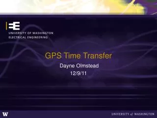 GPS Time Transfer