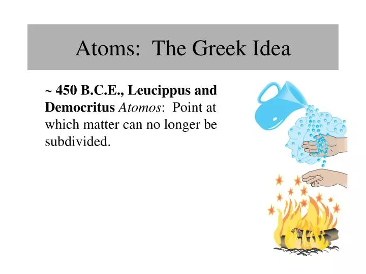 atoms the greek idea