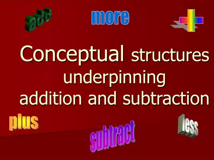 conceptual structures underpinning addition and subtraction