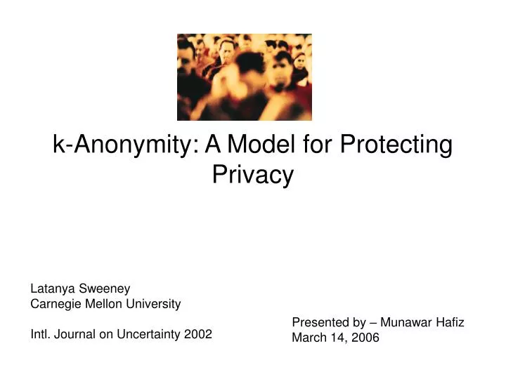 k anonymity a model for protecting privacy