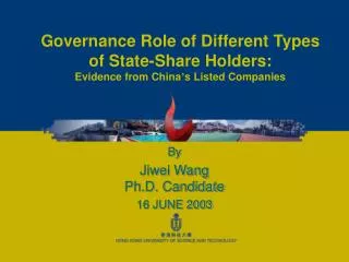 Governance Role of Different Types of State-Share Holders: Evidence from China ’ s Listed Companies