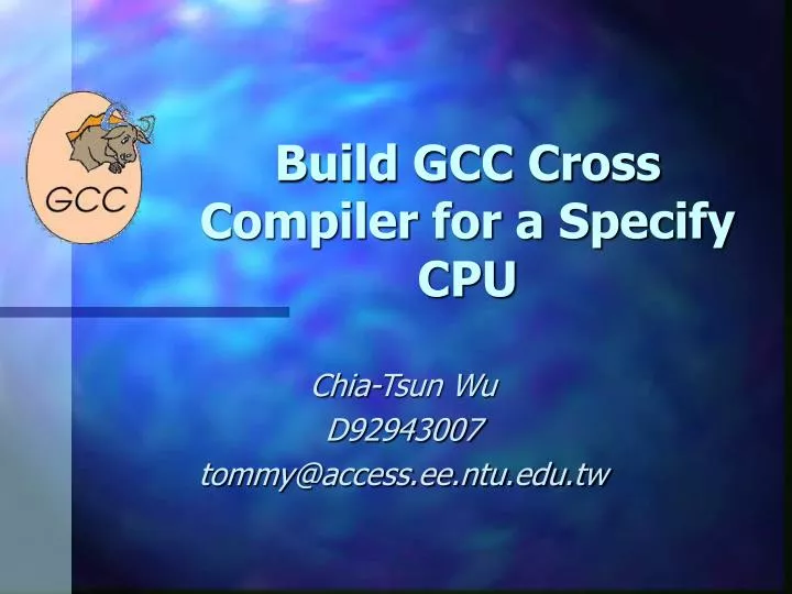 build gcc cross compiler for a specify cpu