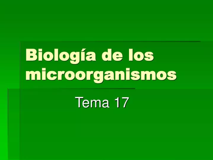 biolog a de los microorganismos