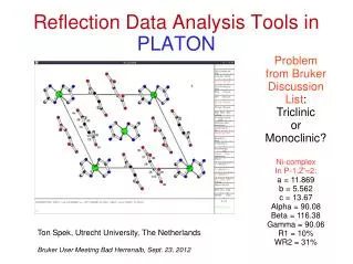 Reflection Data Analysis Tools in PLATON