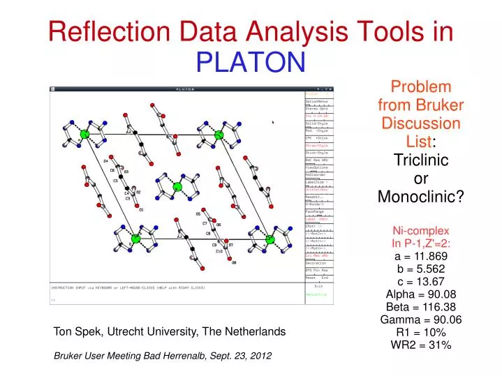 reflection data analysis tools in platon