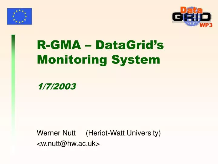 r gma datagrid s monitoring system 1 7 2003