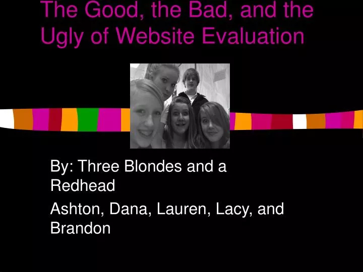 the good the bad and the ugly of website evaluation