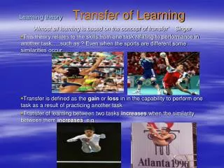 Learning theory Transfer of Learning