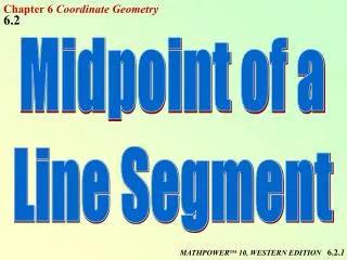 Midpoint of a Line Segment