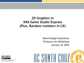 2D Graphics in XNA Game Studio Express (Plus, Random numbers in C#)