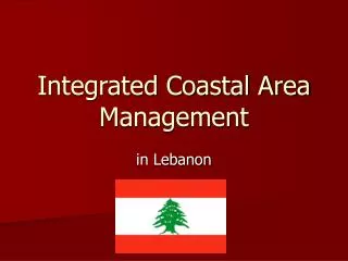 Integrated Coastal Area Management